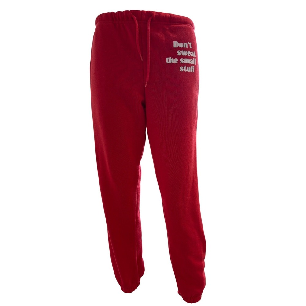 Kids Red Don't Sweat The Small Stuff Fleece Sweatpants Large Joggers Kids Large